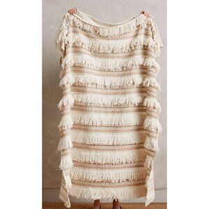 NWOT Anthropologie Moroccan Cotton Wedding Throw 50" x 60"